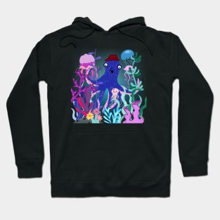 The Story of the Sea,octopus, jellyfish, coral reefs, seaweed Hoodie